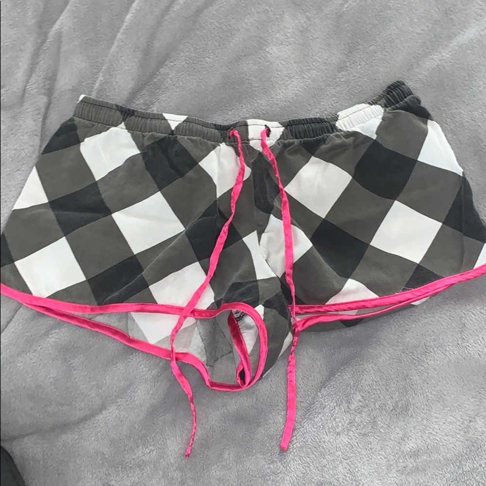 Black and pink pj shorts